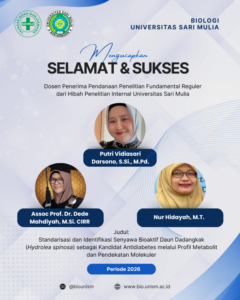 Dosen Biologi UNISM Teliti Daun Dadangkak sebagai Kandidat Antidiabetes